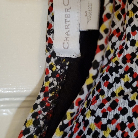Skirt, black, red, yellow geometric pattern - Picture 6 of 6